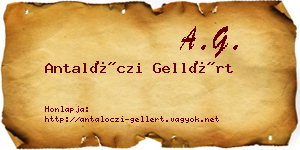 Antalóczi Gellért névjegykártya